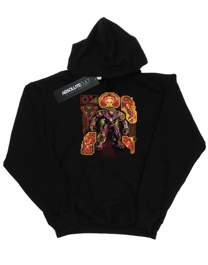 Black - Front - Marvel Mens Avengers Infinity War Hulkbuster Blueprint Hoodie