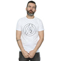 White - Lifestyle - Avengers Assemble Mens Logo T-Shirt