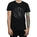 White - Front - Avengers Assemble Mens Logo T-Shirt