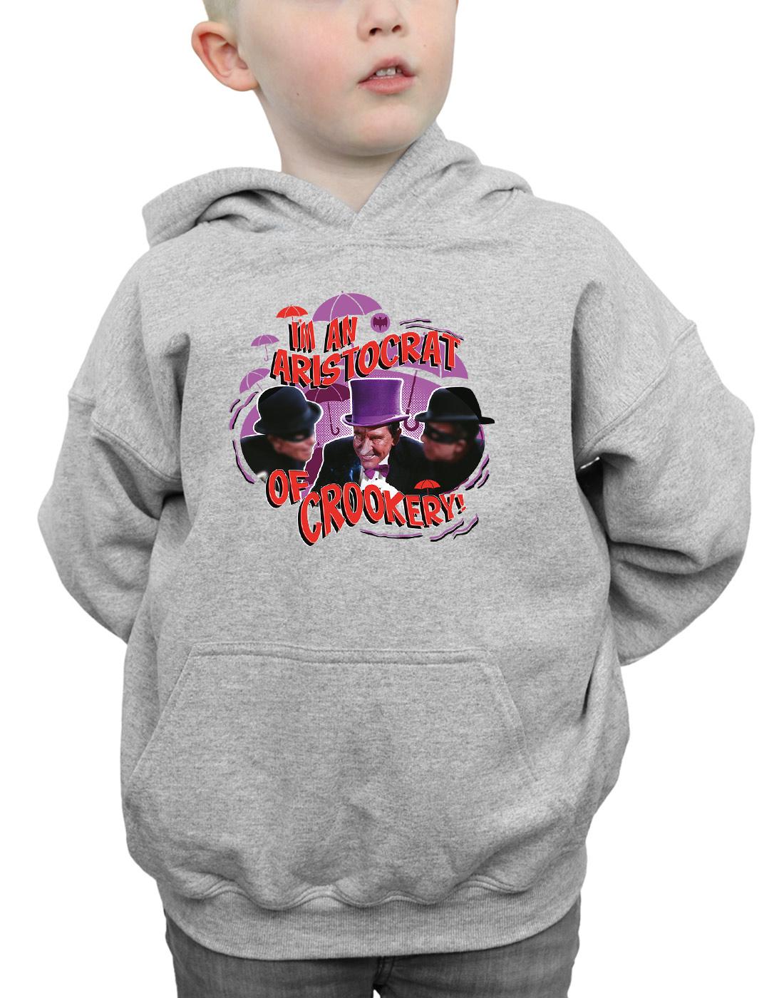 Sports Grey - Side - DC Comics Boys Batman TV Series The Penguin Aristocrat Hoodie