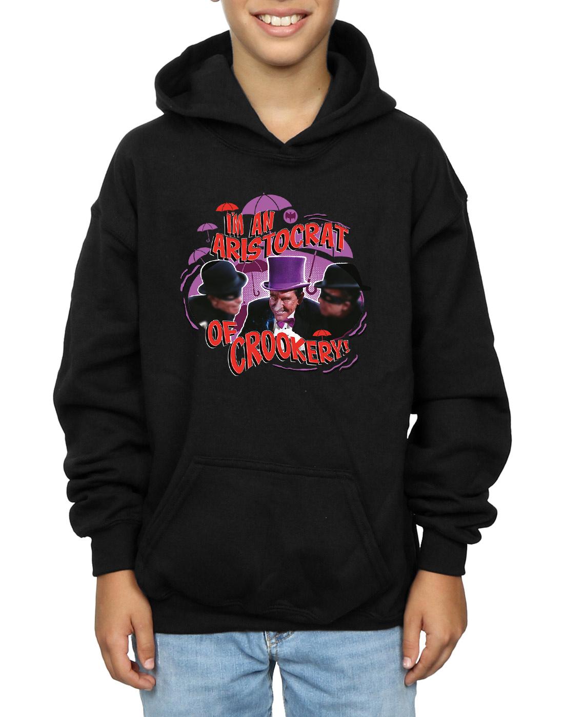 Black - Side - DC Comics Boys Batman TV Series The Penguin Aristocrat Hoodie