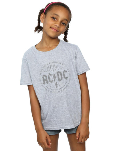 Sports Grey - Back - AC-DC Girls Rock N Roll Damnation Black Cotton T-Shirt