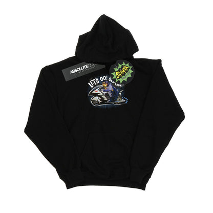Black - Front - DC Comics Girls Batman TV Series Bat Bike Hoodie