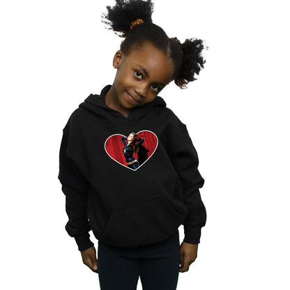 Black - Back - DC Comics Girls Batman TV Series Catwoman Heart Hoodie