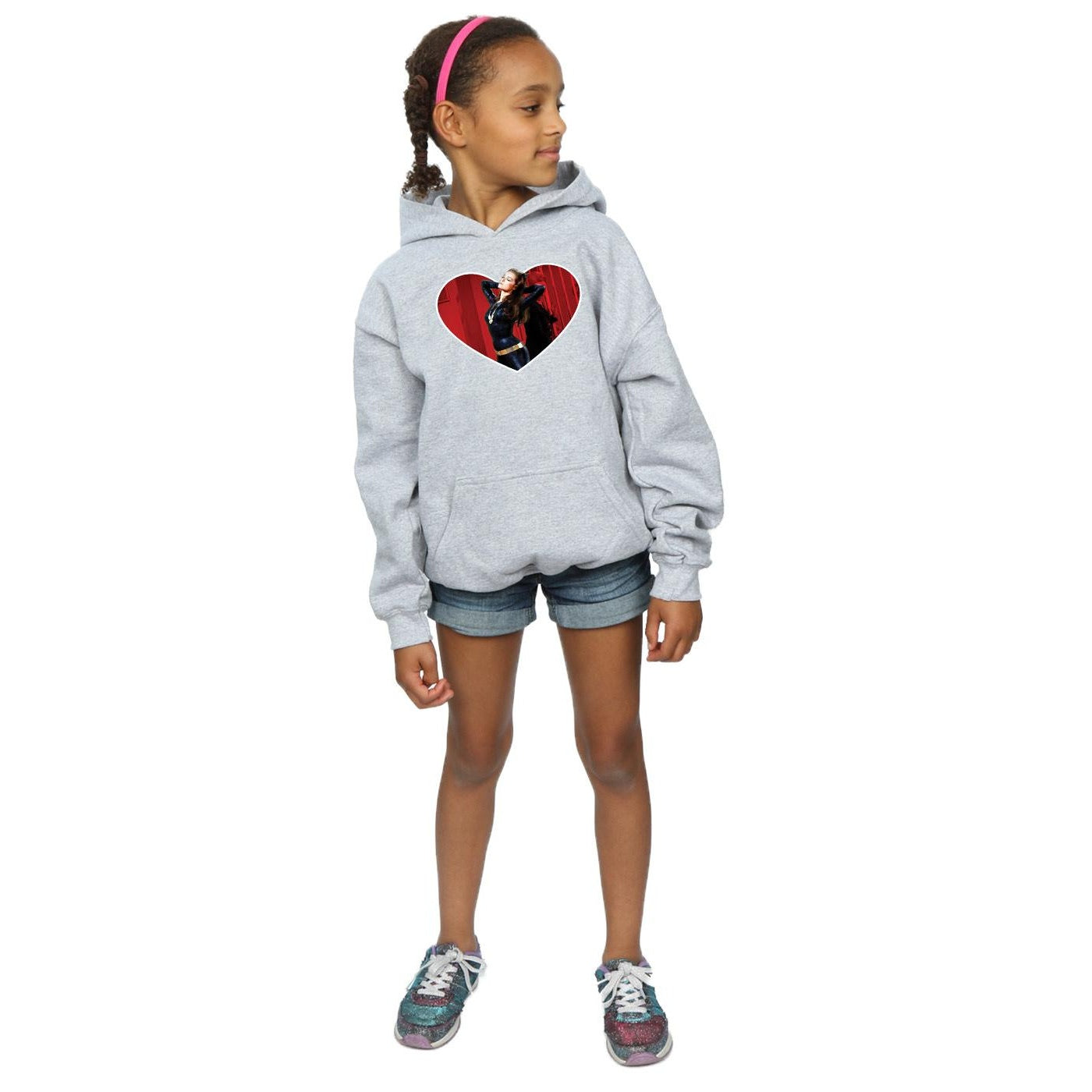 Sports Grey - Lifestyle - DC Comics Girls Batman TV Series Catwoman Heart Hoodie