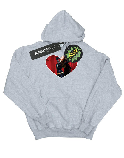 Sports Grey - Front - DC Comics Girls Batman TV Series Catwoman Heart Hoodie
