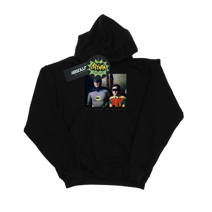 Black - Front - DC Comics Boys Batman TV Series Dynamic Duo Photograph Hoodie