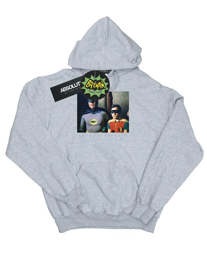 Sports Grey - Front - DC Comics Boys Batman TV Series Dynamic Duo Photograph Hoodie