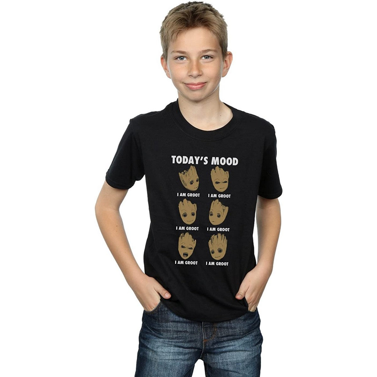 Black - Back - Guardians Of The Galaxy Boys Today´s Mood Baby Groot T-Shirt