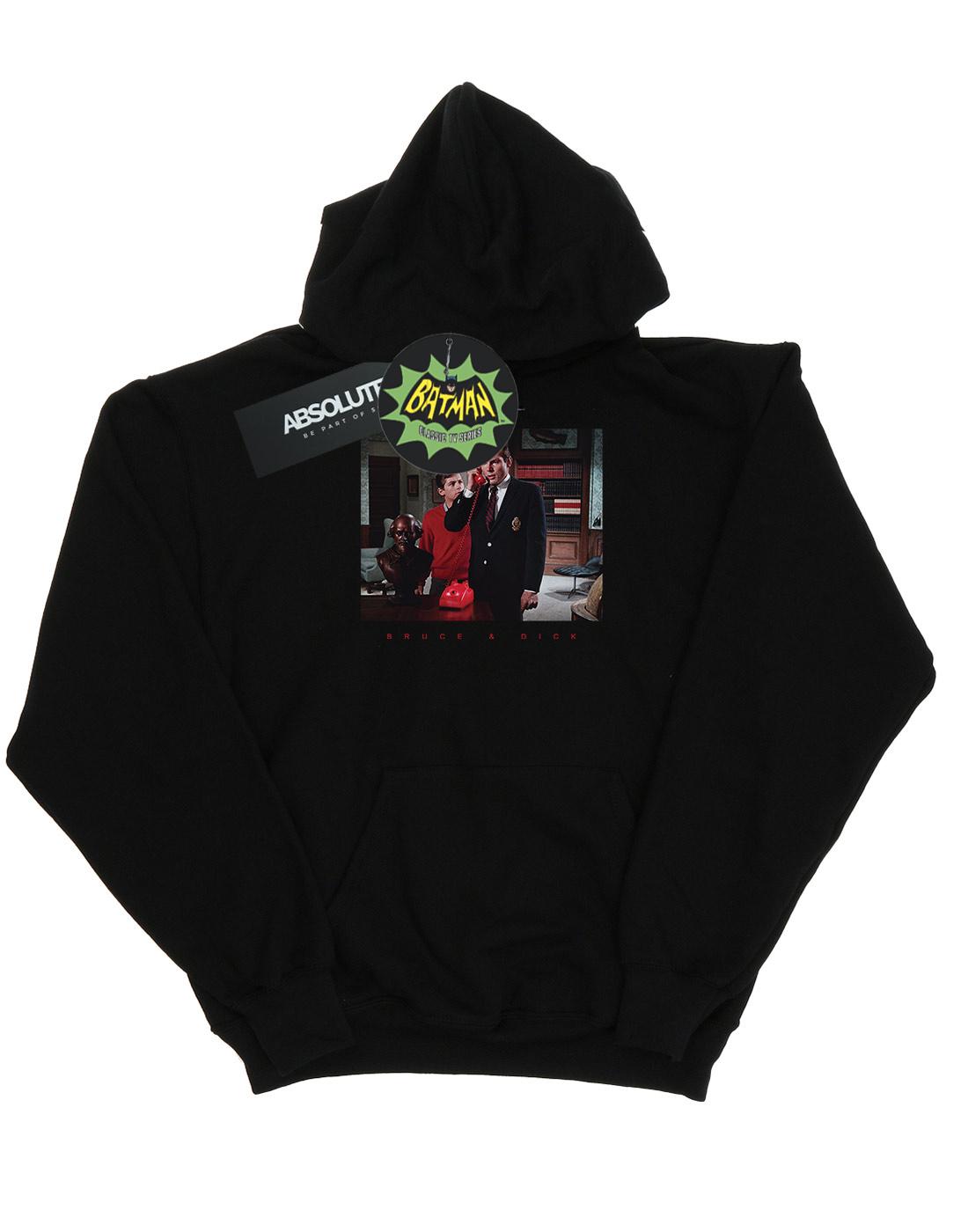 Black - Front - DC Comics Boys Batman TV Series Bruce & Dick Photo Hoodie