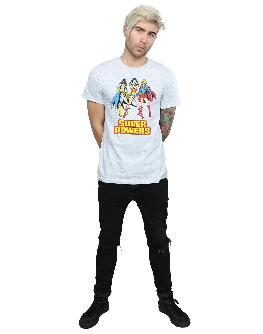 Sports Grey - Lifestyle - DC Super Hero Girls Mens Super Power Wonder Woman Group Cotton T-Shirt