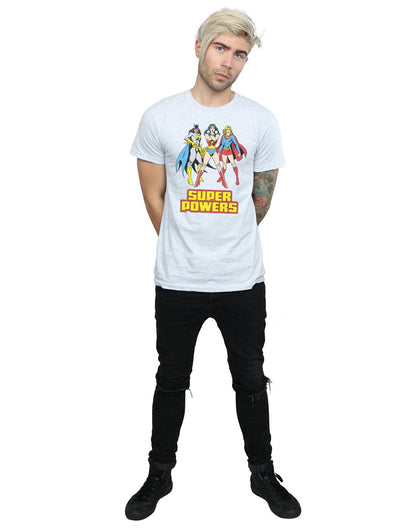 Sports Grey - Lifestyle - DC Super Hero Girls Mens Super Power Wonder Woman Group Cotton T-Shirt