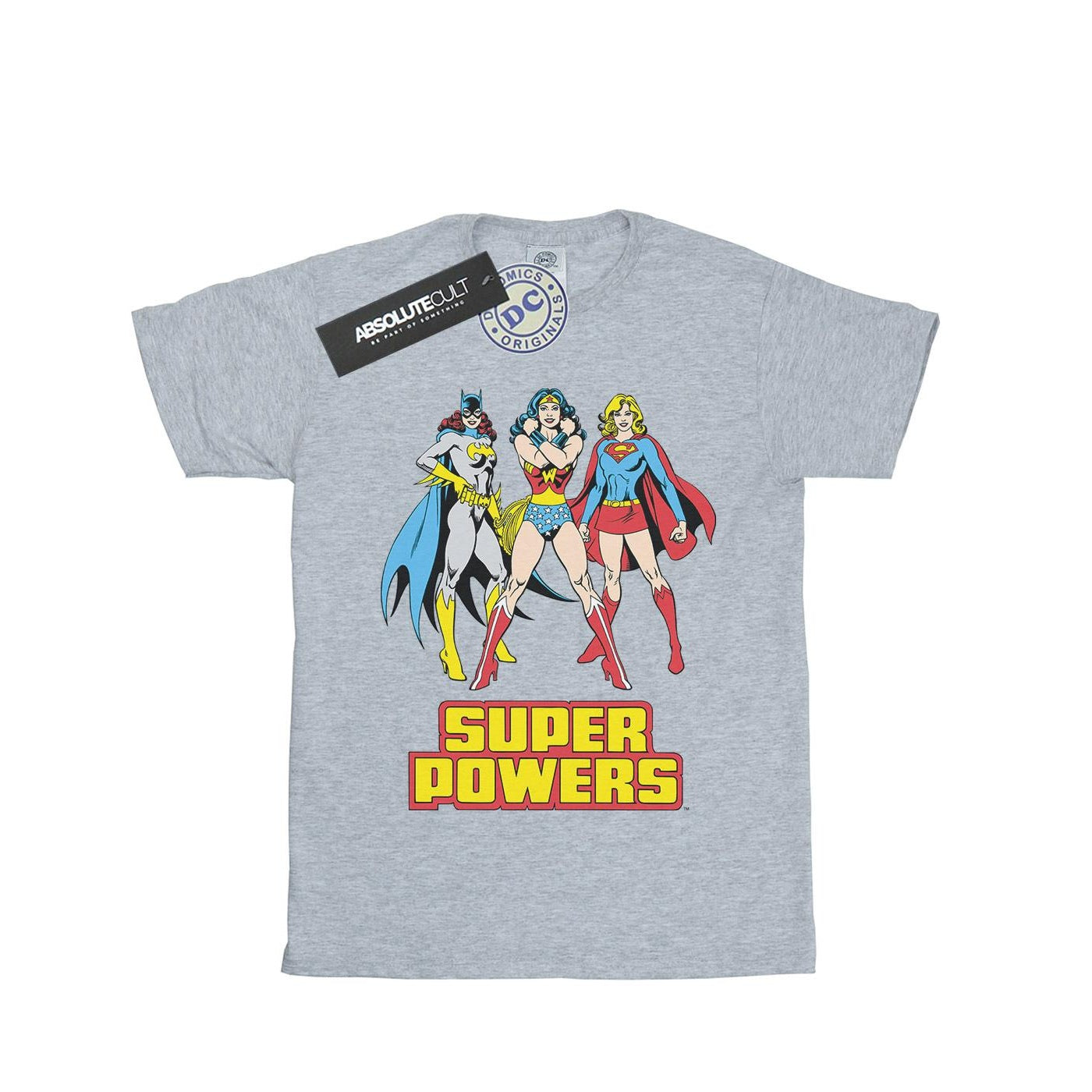 Sports Grey - Front - DC Super Hero Girls Mens Super Power Wonder Woman Group Cotton T-Shirt