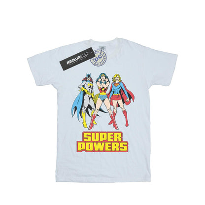 White - Front - DC Super Hero Girls Mens Super Power Wonder Woman Group Cotton T-Shirt