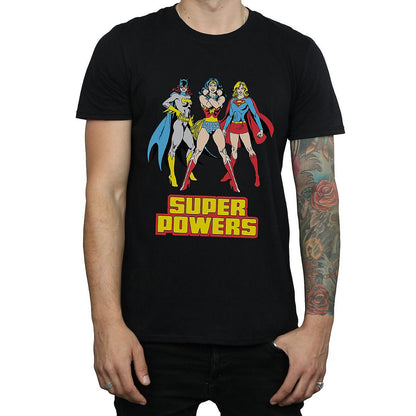 Black - Front - DC Super Hero Girls Mens Super Power Wonder Woman Group Cotton T-Shirt