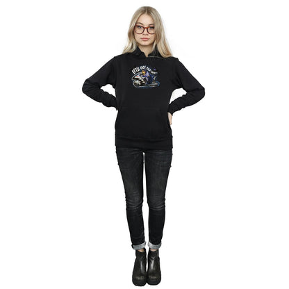 Black - Lifestyle - DC Comics Womens-Ladies Batman TV Series Bat Bike Hoodie