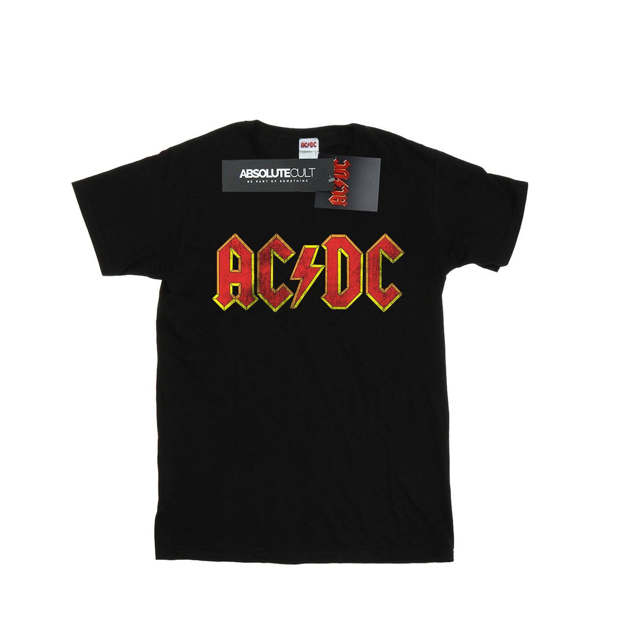 AC/DC Girls Distressed Logo Cotton T-Shirt | Discounts on great Brands