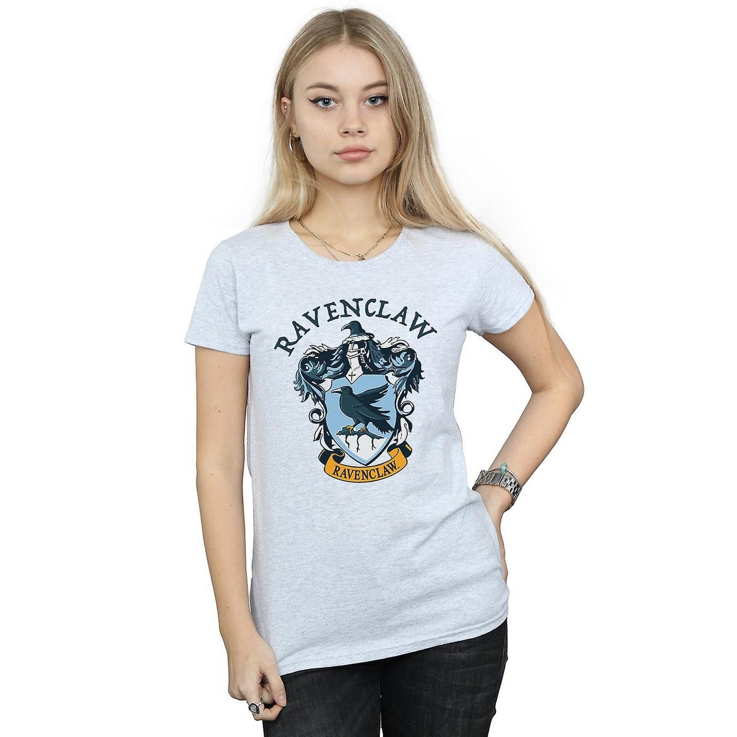 White - Back - Harry Potter Womens-Ladies Ravenclaw Cotton T-Shirt