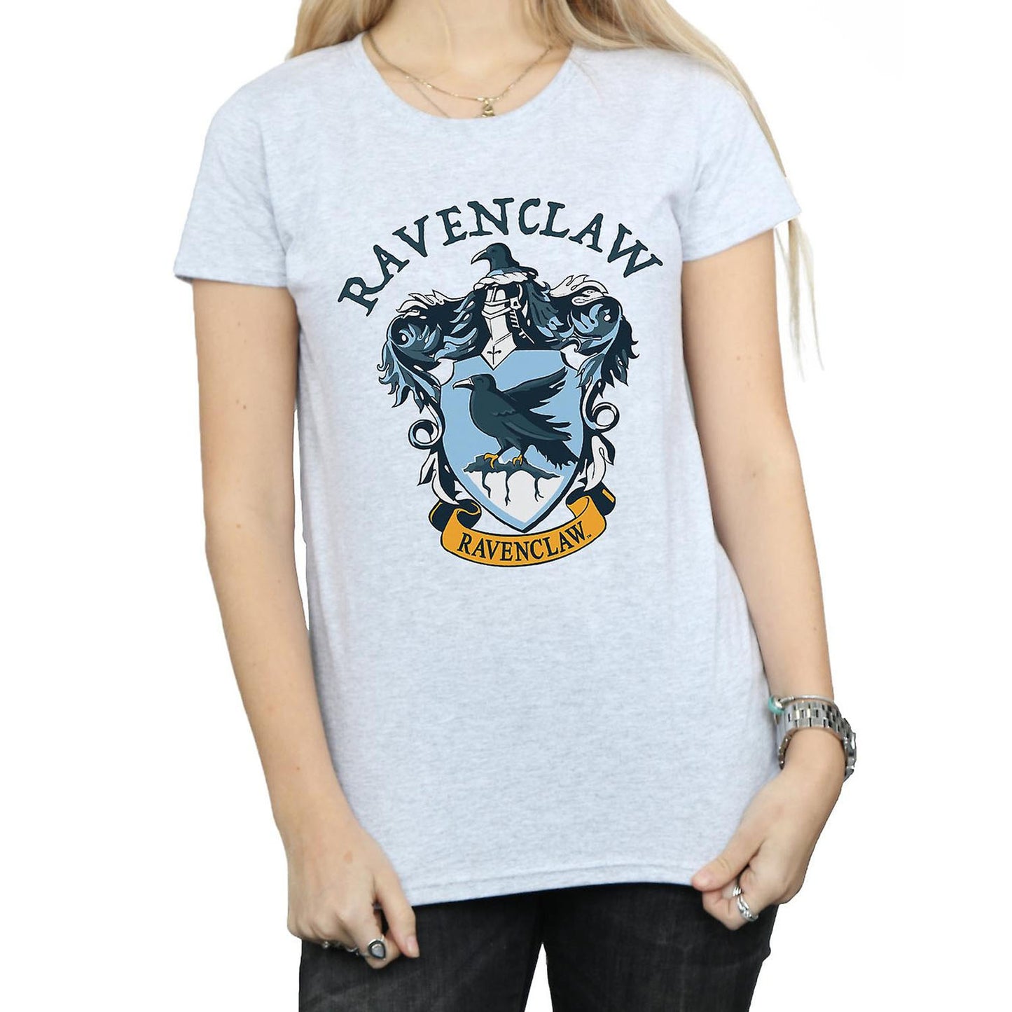 White - Front - Harry Potter Womens-Ladies Ravenclaw Cotton T-Shirt
