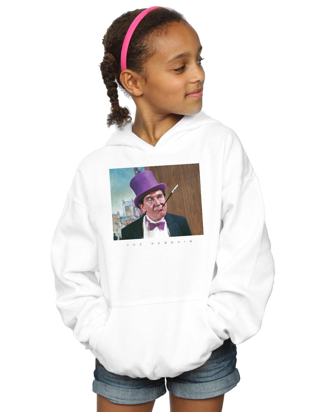 White - Back - DC Comics Girls Batman TV Series The Penguin Photograph Hoodie