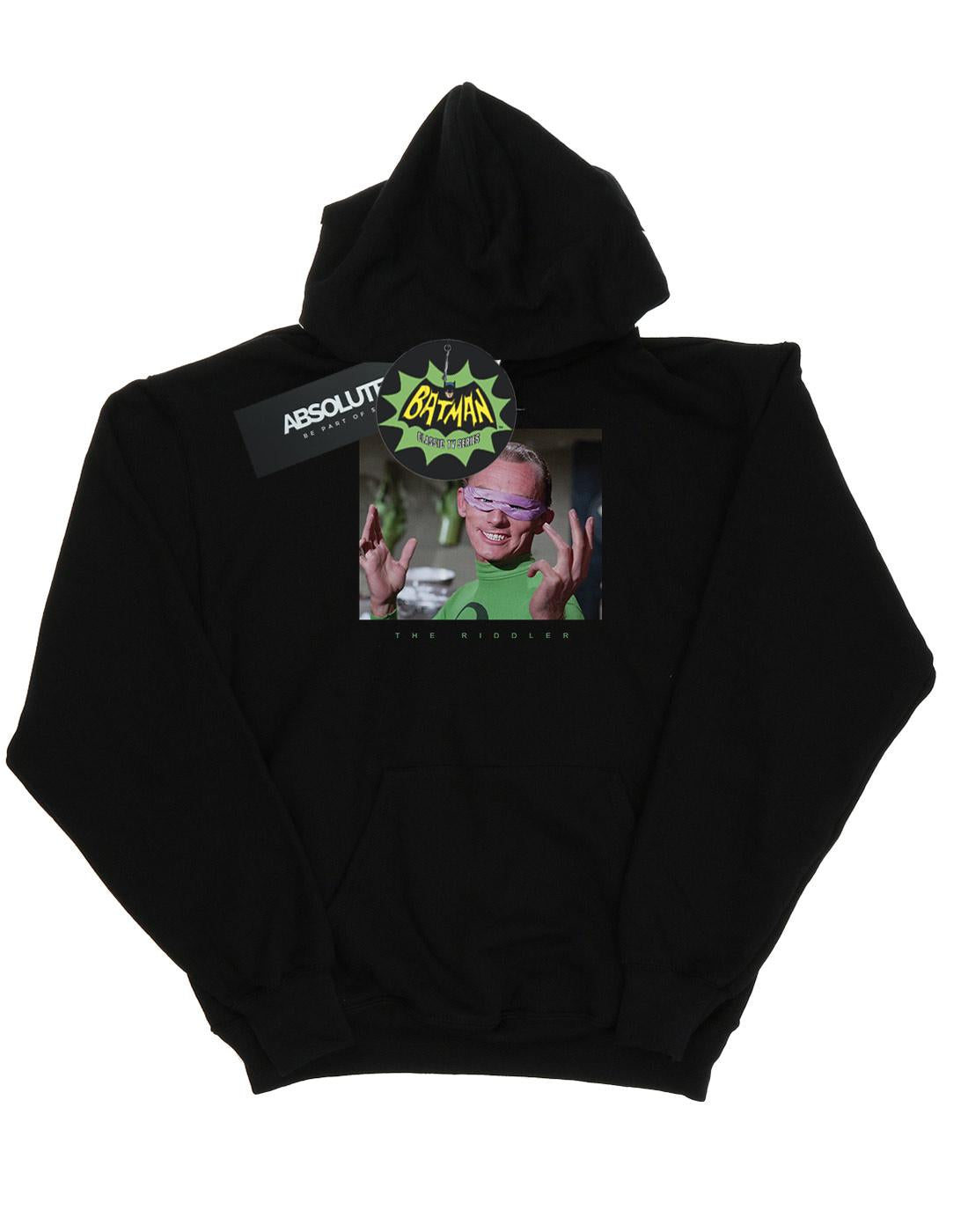 Black - Front - DC Comics Girls Batman TV Series The Riddler Photgraph Hoodie