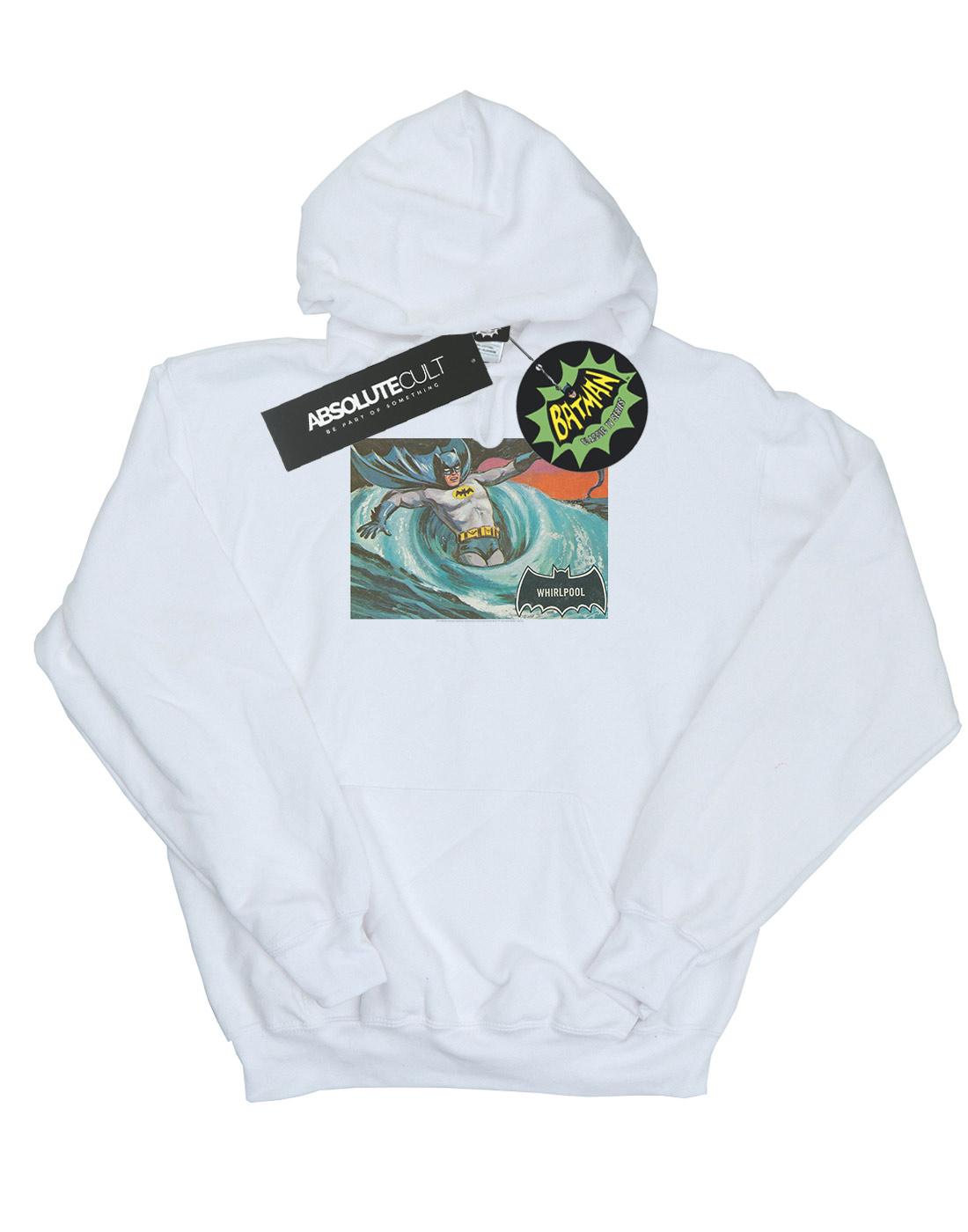 White - Front - DC Comics Boys Batman TV Series Whirlpool Hoodie