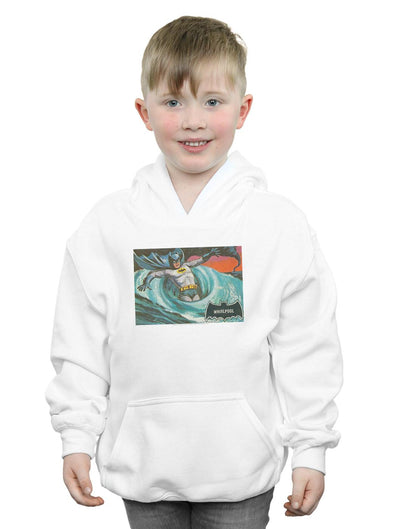 White - Back - DC Comics Boys Batman TV Series Whirlpool Hoodie