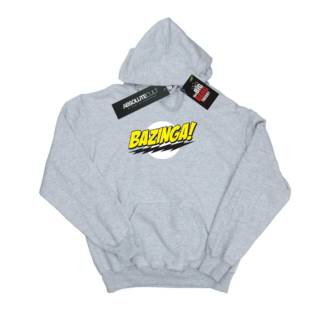 Sports Grey - Front - The Big Bang Theory Mens Sheldon Bazinga Hoodie