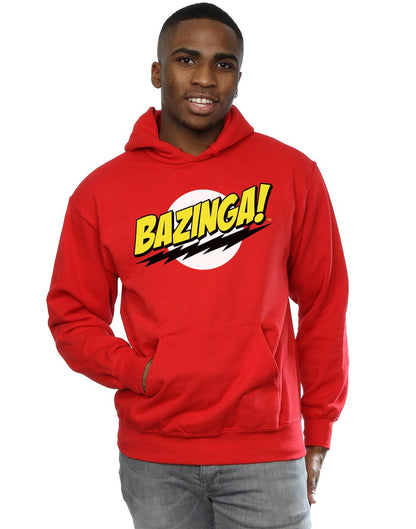 Red - Back - The Big Bang Theory Mens Sheldon Bazinga Hoodie