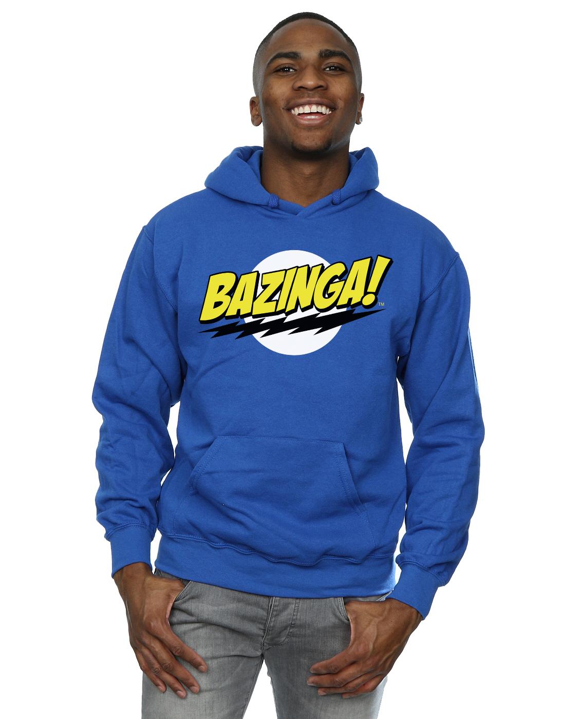 Royal Blue - Back - The Big Bang Theory Mens Sheldon Bazinga Hoodie
