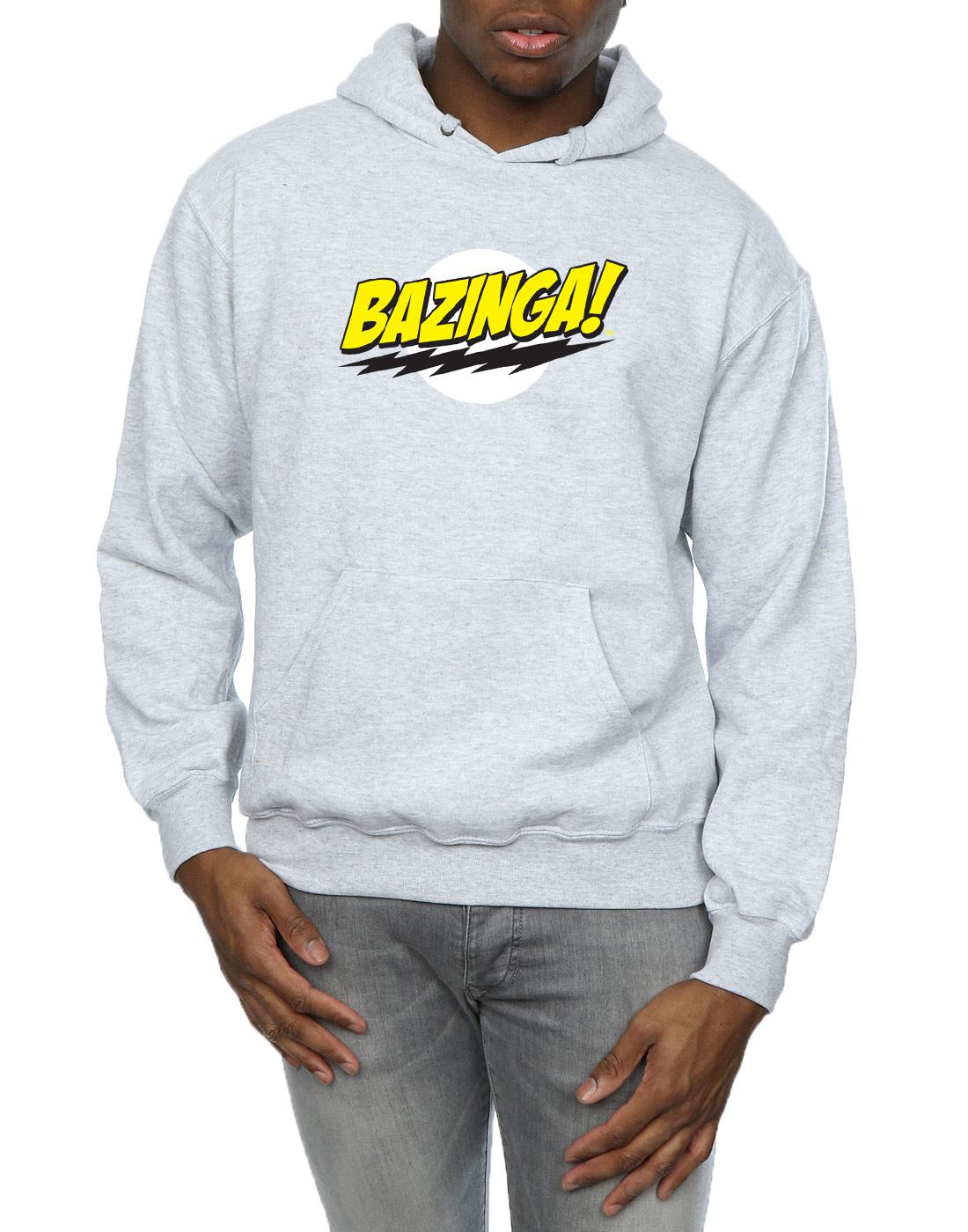 Sports Grey - Side - The Big Bang Theory Mens Sheldon Bazinga Hoodie