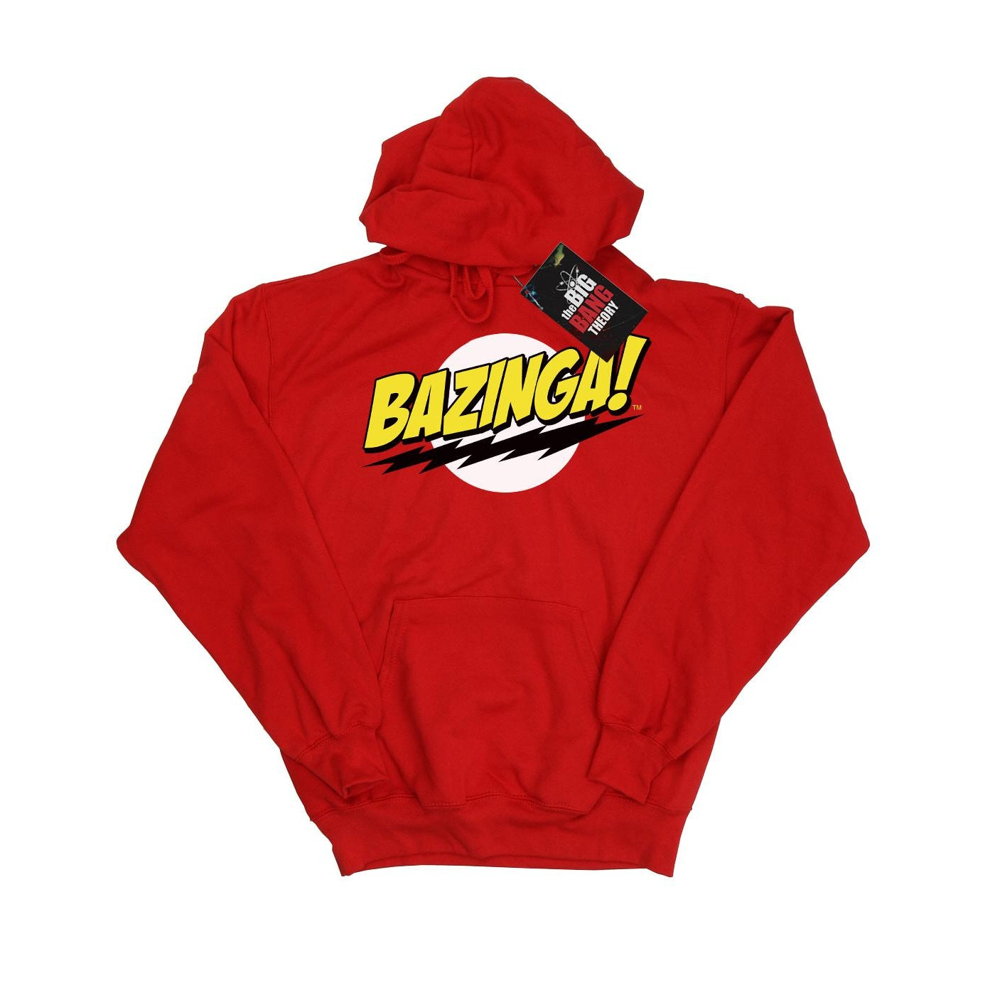 Red - Front - The Big Bang Theory Mens Sheldon Bazinga Hoodie