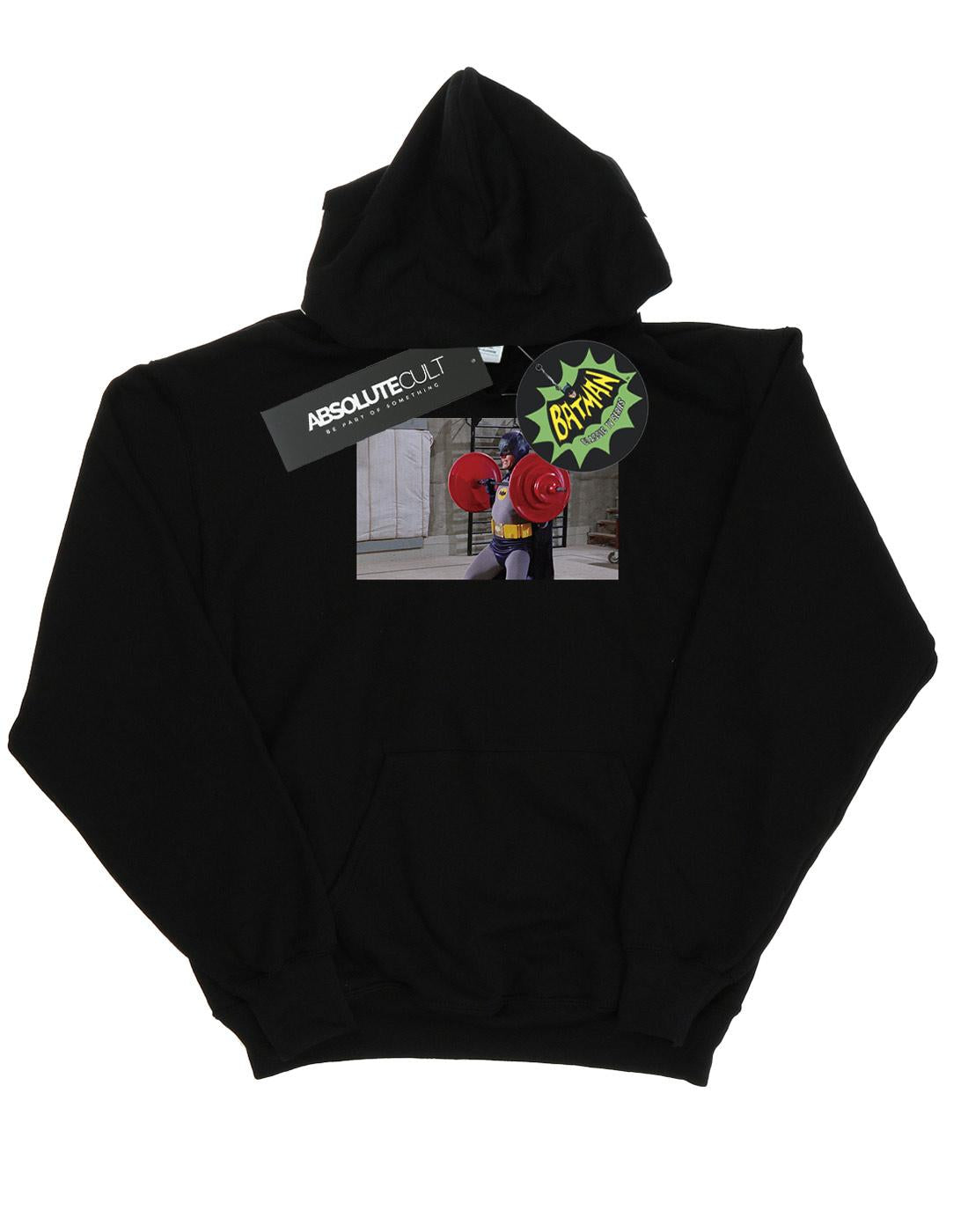 Black - Front - DC Comics Girls Batman TV Series Bat Gains Hoodie