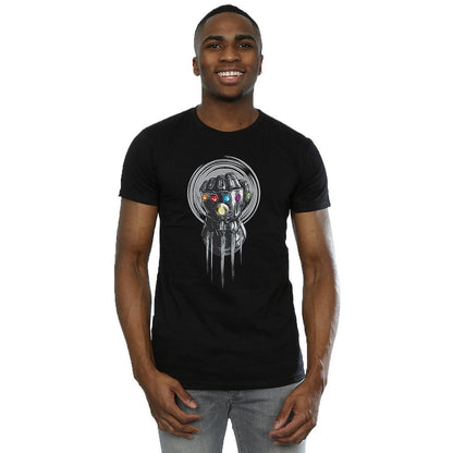 Black - Back - Avengers Infinity War Mens Gauntlet Cotton T-Shirt