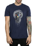 Navy Blue - Side - Avengers Infinity War Mens Gauntlet Cotton T-Shirt