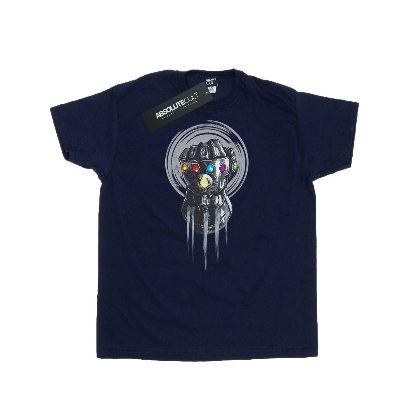 Navy Blue - Front - Avengers Infinity War Mens Gauntlet Cotton T-Shirt