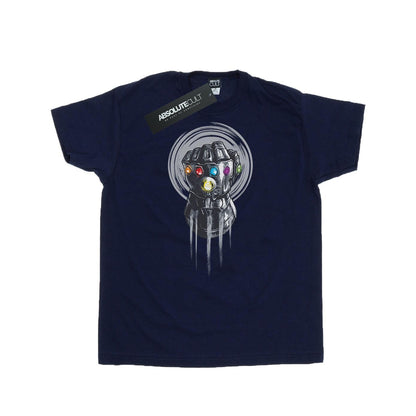 Navy Blue - Front - Avengers Infinity War Mens Gauntlet Cotton T-Shirt