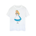 White - Front - Alice In Wonderland Womens-Ladies Classic Boyfriend Cotton T-Shirt