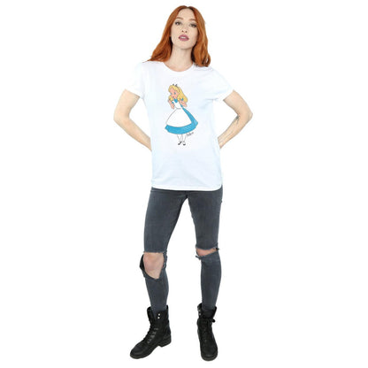 White - Lifestyle - Alice In Wonderland Womens-Ladies Classic Boyfriend Cotton T-Shirt