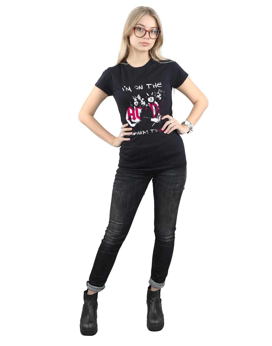 Black - Lifestyle - AC-DC Womens-Ladies I´m On The Highway To Hell Cotton T-Shirt