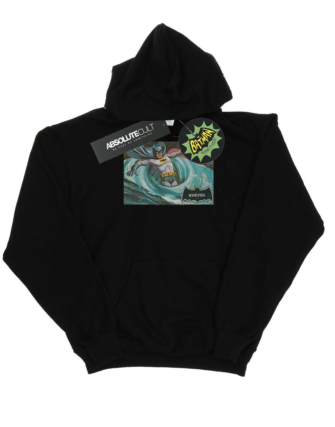 Black - Front - DC Comics Girls Batman TV Series Whirlpool Hoodie