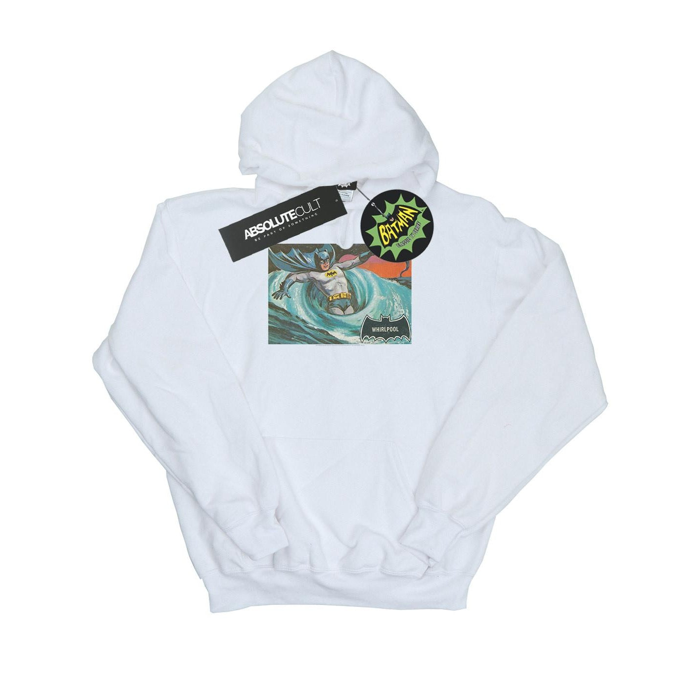 White - Front - DC Comics Girls Batman TV Series Whirlpool Hoodie