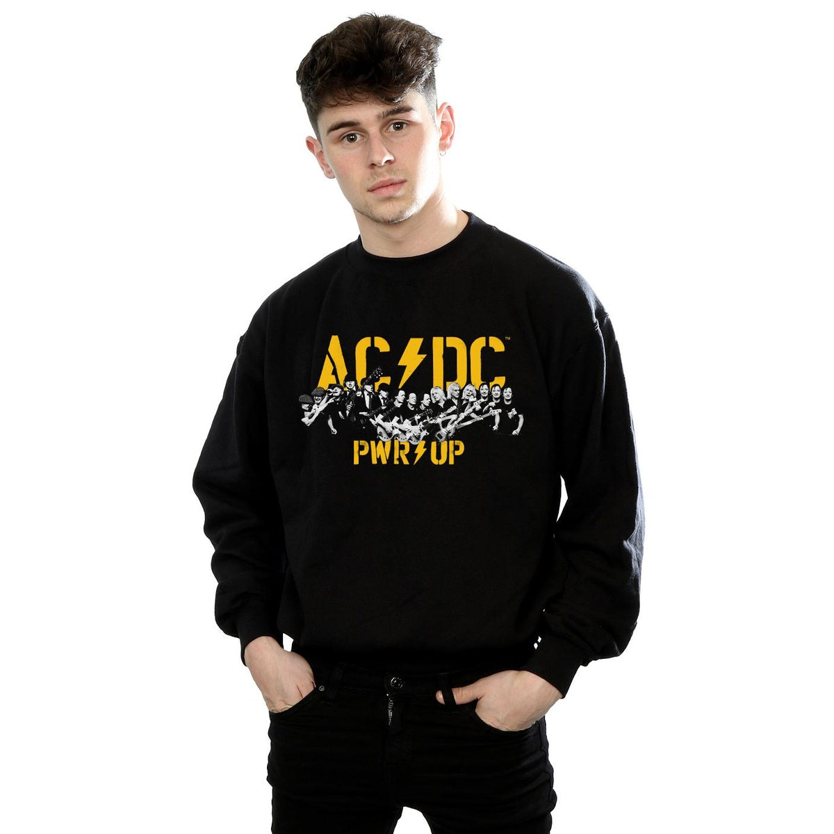 AC/DC Mens PWR UP Portrait Motion Cotton Sweatshirt | Discounts on ...