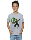 Sports Grey - Back - Hulk Boys Pose T-Shirt