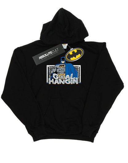 Black - Front - DC Comics Mens Batman Football Goal Hangin´ Hoodie