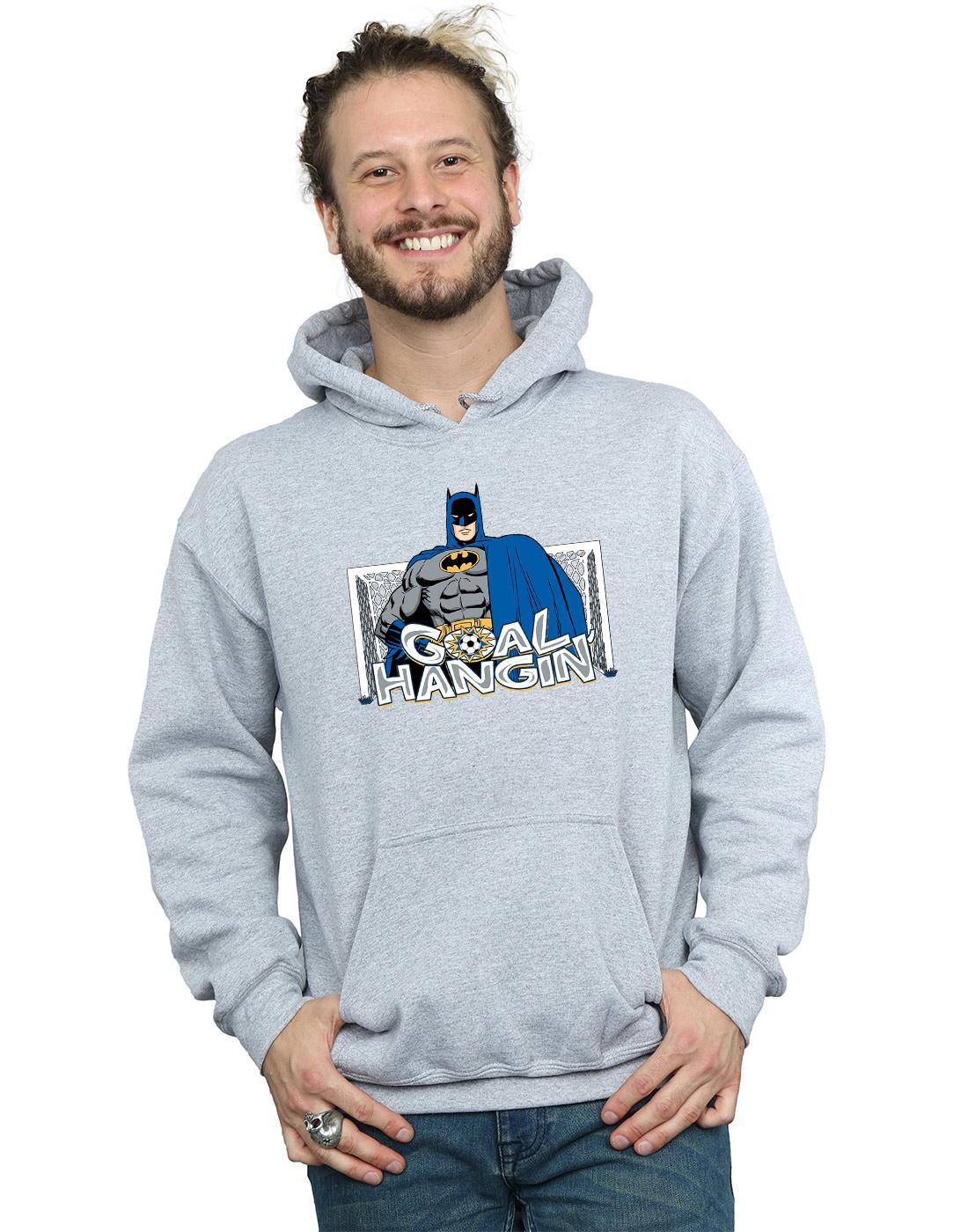 Sports Grey - Back - DC Comics Mens Batman Football Goal Hangin´ Hoodie