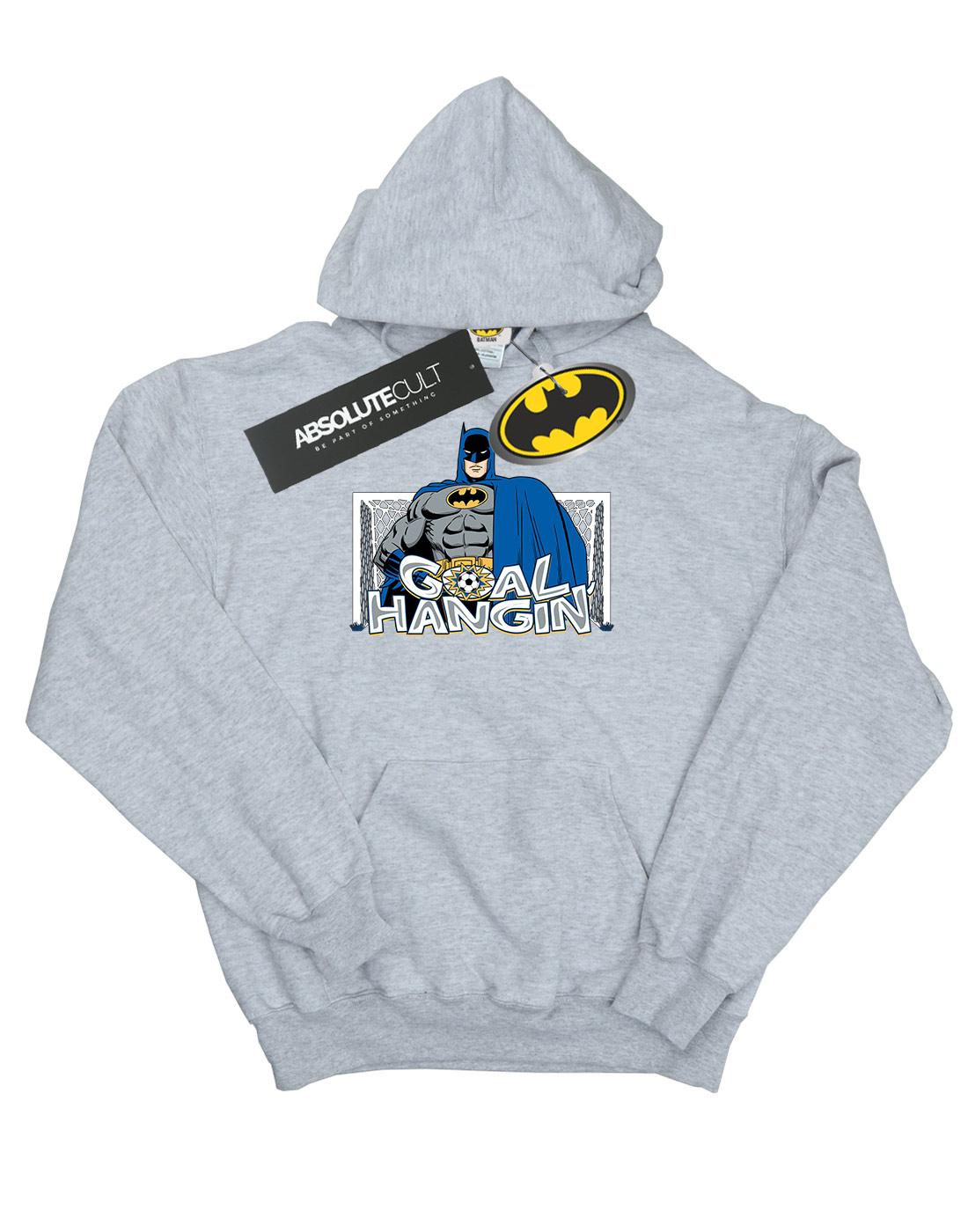 Sports Grey - Front - DC Comics Mens Batman Football Goal Hangin´ Hoodie