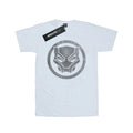 White - Front - Black Panther Mens Distressed Logo Cotton T-Shirt
