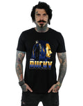 Black - Back - Avengers Infinity War Mens Bucky Barnes Cotton T-Shirt