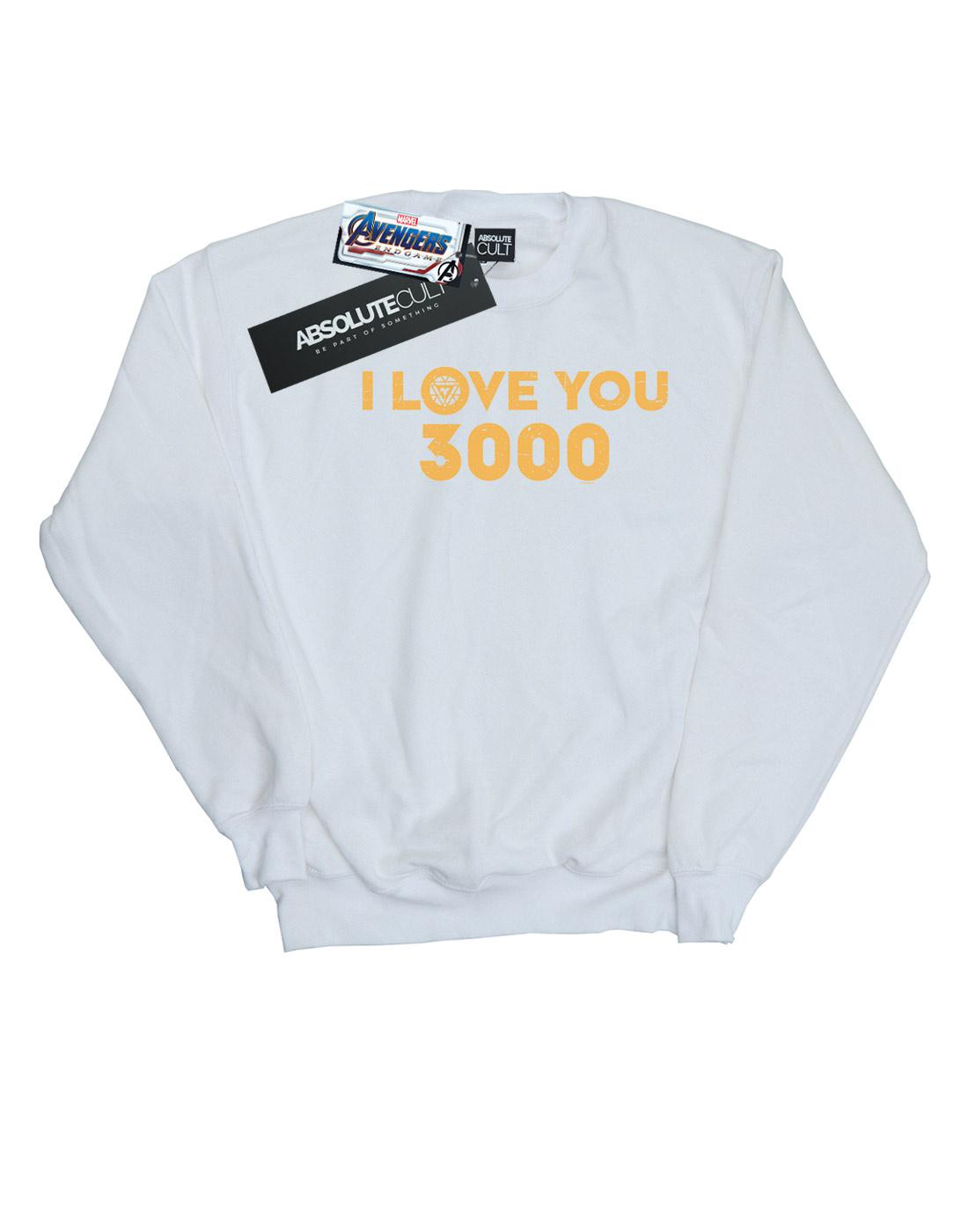 White - Front - Marvel Boys Avengers Endgame I Love You 3000 Arc Reactor Sweatshirt